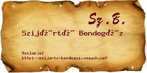 Szijártó Bendegúz névjegykártya